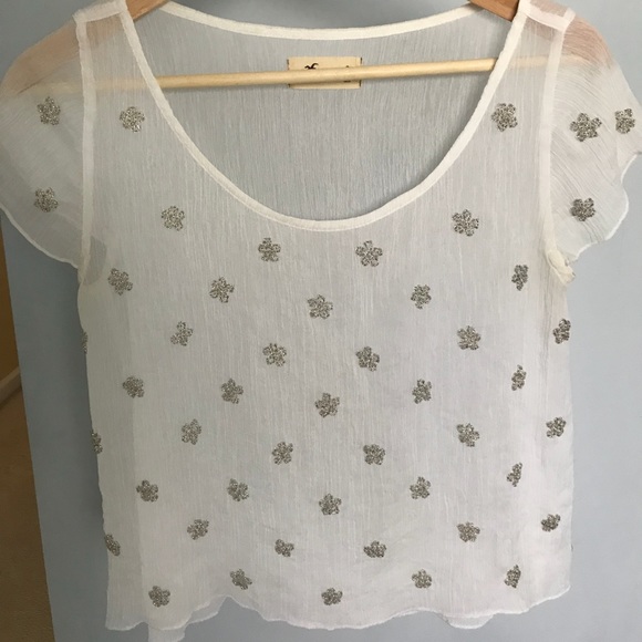 White Hollister Top - Picture 1 of 2